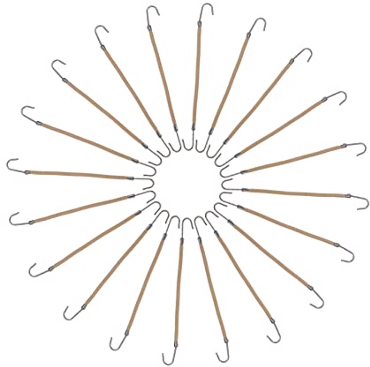 20 Stuks Bungee Haarband met Haakjes voor Haarstyling en Curls