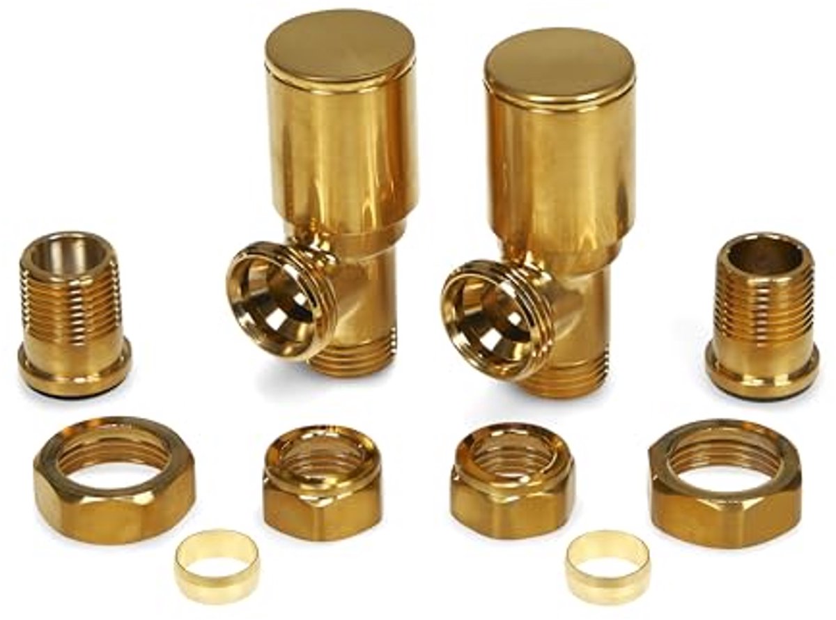 Traditionele Radiatorkleppen voor Handdoekrails 15mm Hoekmodel