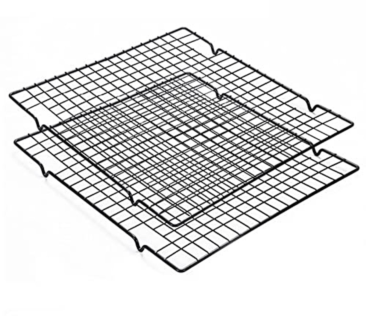 Rechthoekige Cake Koelrek Set van 2 - RVS Bakdraad Rack voor Koelen, Bakken en Grillen
