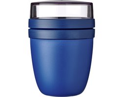Mepal Lunchpot Ellipse - 500 ml - Yoghurt en Muesli beker to go - Geschikt voor vriezer. magnetron en vaatwasser - Vivid blue