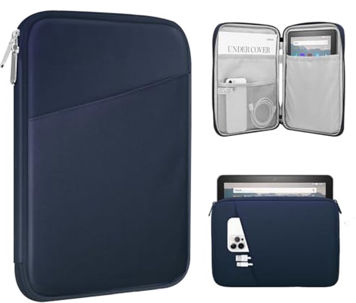 Tablettas voor 8-9 inch tablets - Waterdichte en ultradunne hoes met accessoires vak