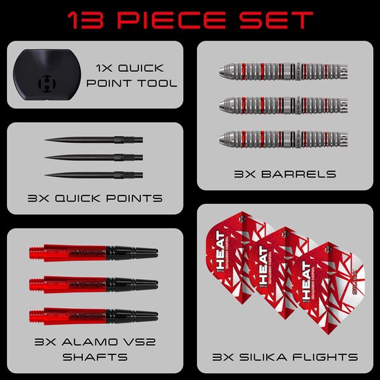 Harrows Damon Heta V4 Quick Point 90% - Dartpijlen 23 Gram van Merkloos — afbeelding 5