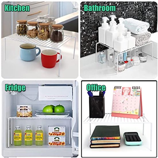 Wall Control Keukenplank-organizer, potten en pannen, steekbord, opberg- en organisatieset met metallic zilveren steekbord en witte accessoires Wall Control Keukenplank-organizer, potten en pannen, steekbord, opberg- en organisatieset met metallic zilveren steekbord en witte accessoires