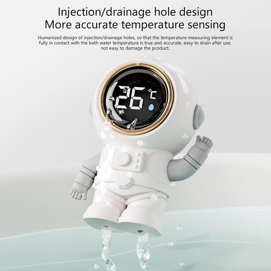 Digitale badwaterthermometer - Kindvriendelijke thermometer voor temperatuurregeling, drijvende meethulp met LED-display - Badkamerveiligheid voor pasgeborenen en peuters, ook als kamerthermometer van Merkloos — afbeelding 5