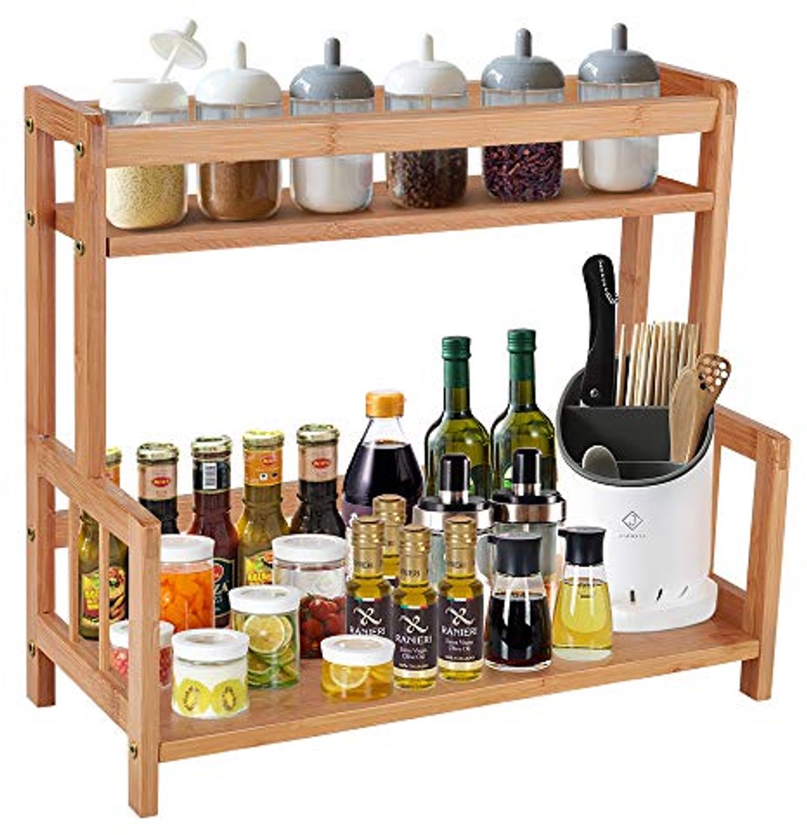 Keuken Specerijen Rack 2 Laags Bamboe Organizer