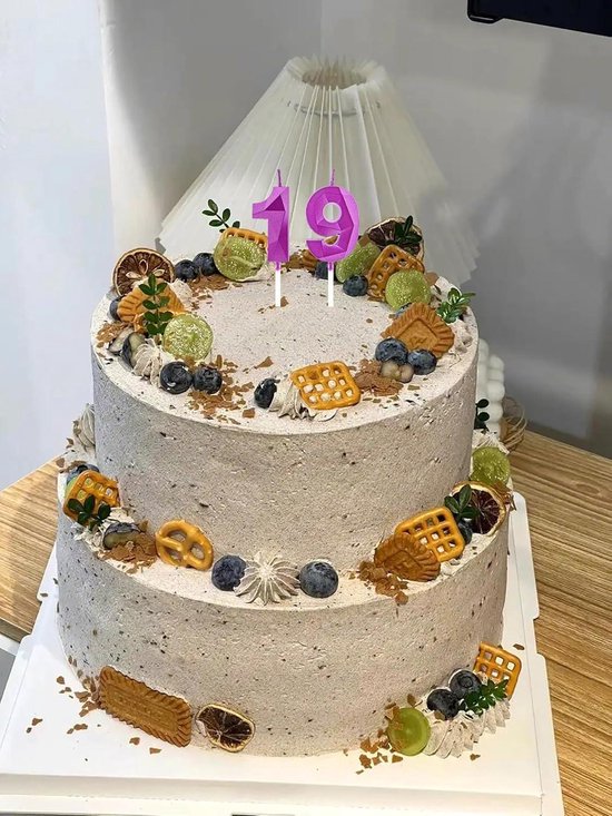 mciskin Roze 40e Verjaardagskaarsen, 3D Nummer 40 Kaarsen voor Taart, Vrouwen Mannen 40e Verjaardag Decoraties, Parelroze Kaars Cake Topper Decoraties