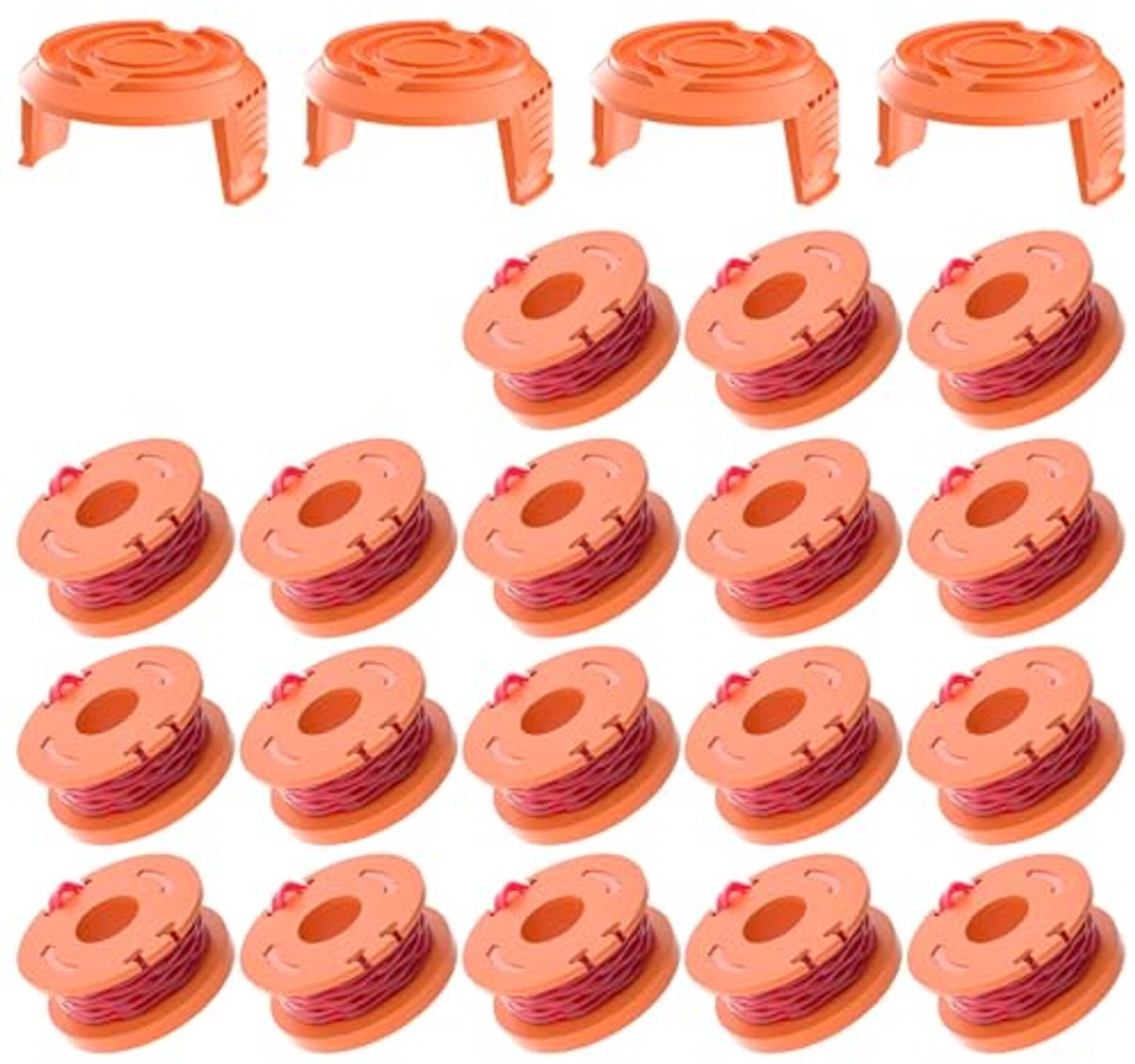 Draadspoel voor grastrimmer 1,60 mm - 18 reservespoelen en 4 doppen