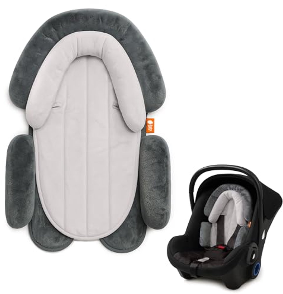 Image of 2-in-1 autostoelverkleiner kussen voor baby's 0-12 maanden - Ultrazacht universeel en machinewasbaar