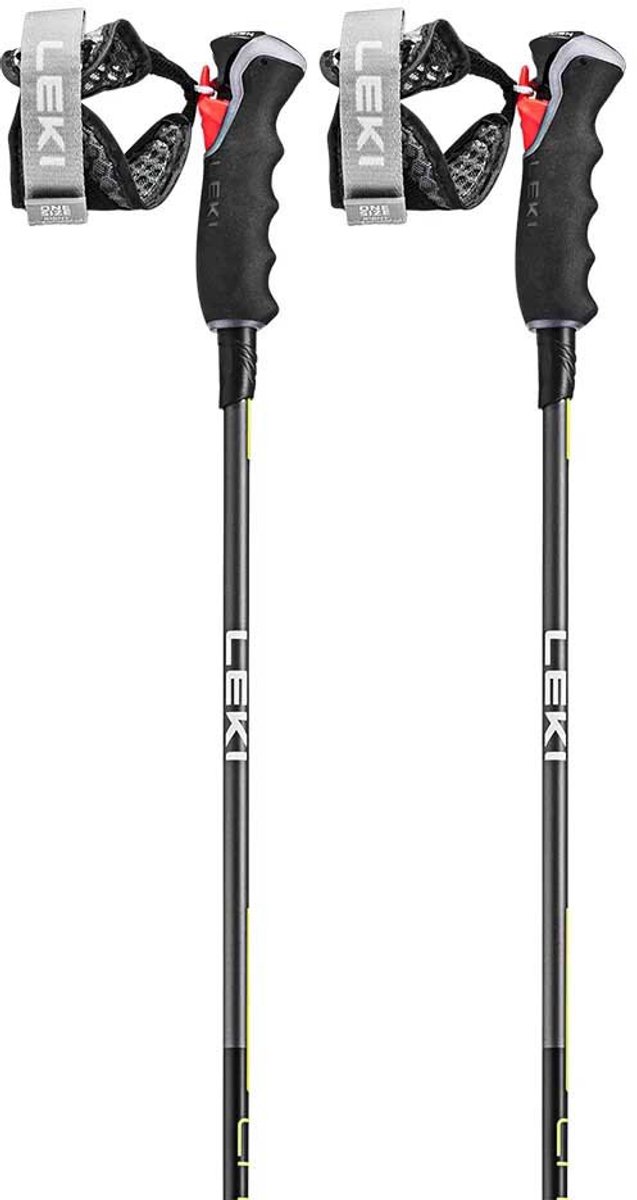 LEKI Carbon 12 3D skistokken zwart/antraciet/geel