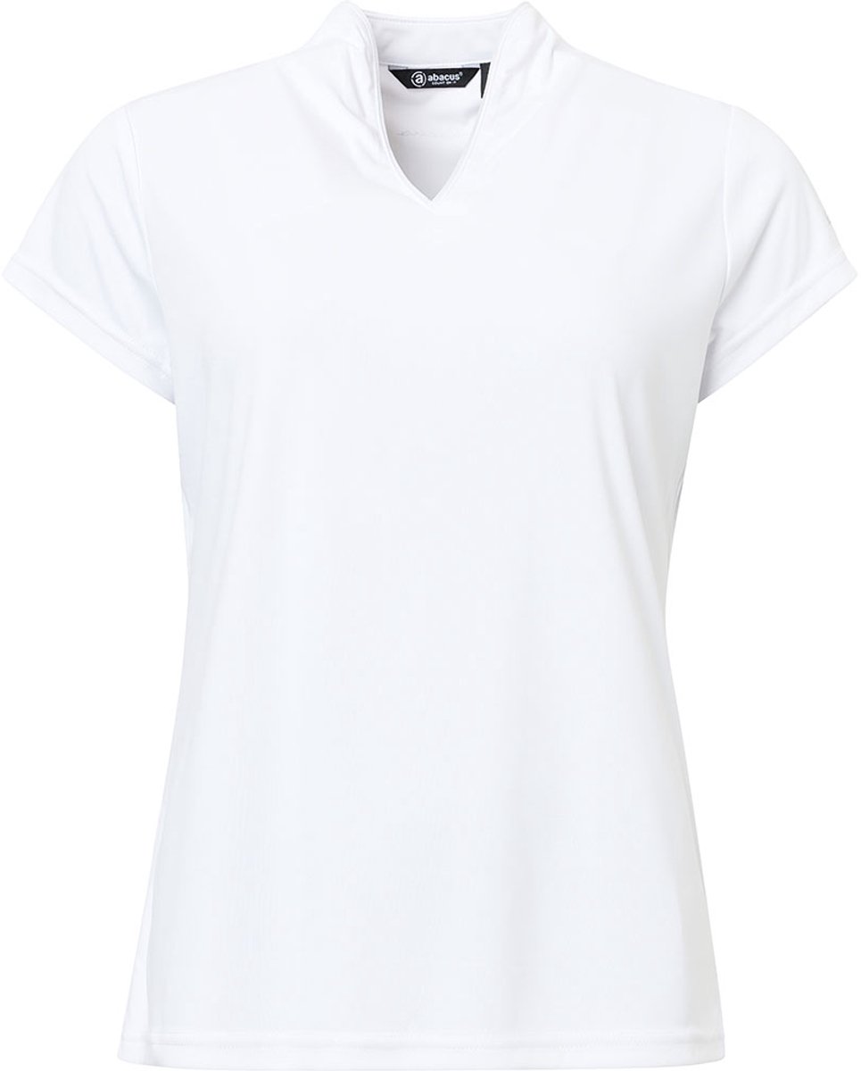Abacus Golf Hammel Recycled Dames T-shirt Met Korte Mouwen En V-hals Wit 2XL Vrouw