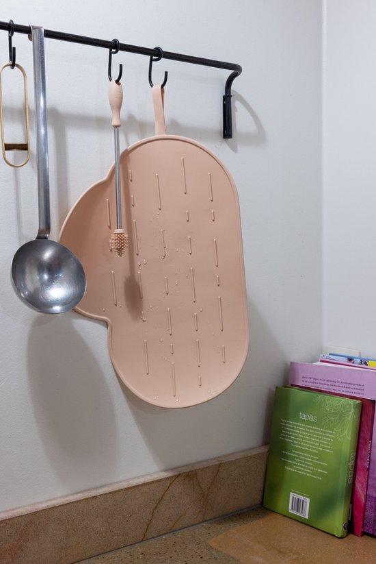 Owego - Yummy Clean Set - 2in1 druipmat & placemat - Oprolbaar - Meeneembaar - Stofafstotend - Vaatwasbestendig - Blush van Merkloos — afbeelding 3