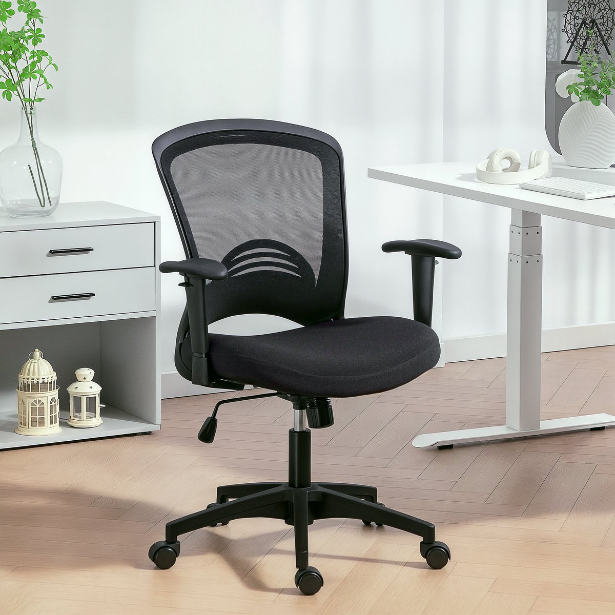 HOMCOM bureaustoel - ergonomische kantoorstoel - 65x59x92,5-102,5 cm thumbnail 7