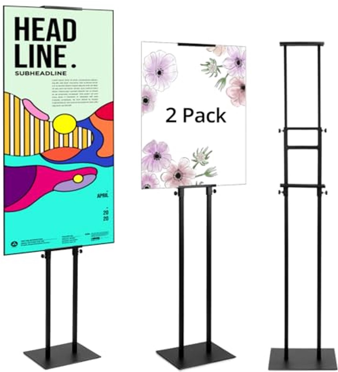 Verstelbare Dubbelzijdige Posterstands - Set van 2 voor Evenementen en Reclamecampagnes