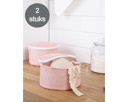 BH Waszakje met Rits -2 Stuks - Waszakken voor Wasgoed - Lingerie Waszakje - Wasnet - Waszak - Wasbol - laundry bag - Roze