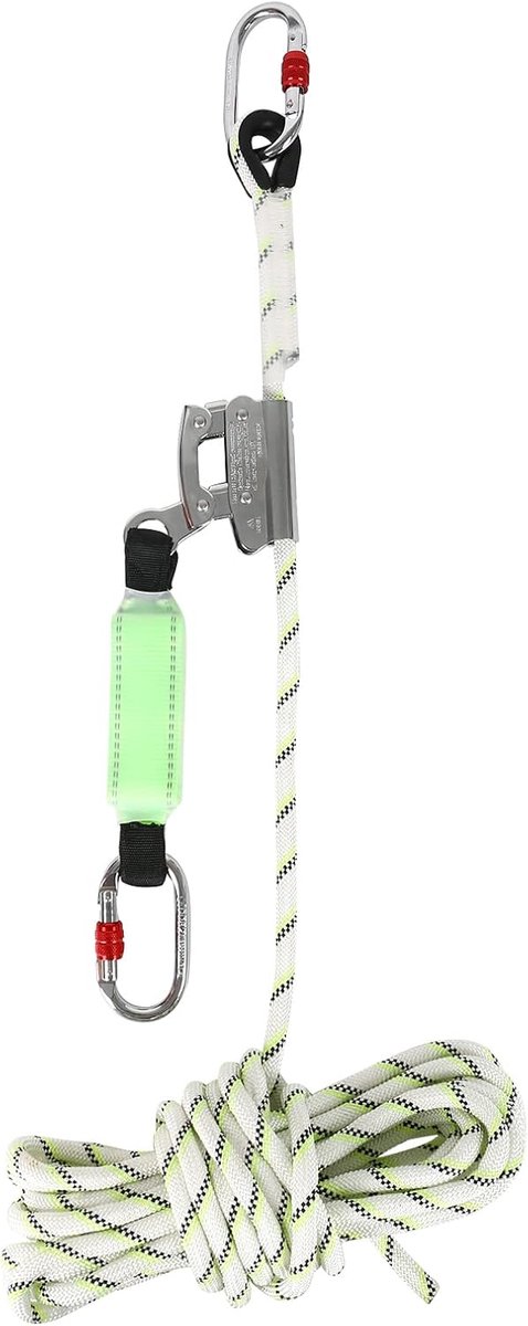 Safety collector - 12 mm core sheath cable - 10 m - tyre drop damper - PSA - height protection device