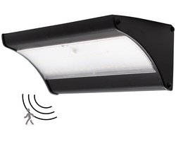iplux Iplux® Solar LED Wandlamp SafeSense Pro - 900 lumen - Hoge Kwaliteit - Bewegingssensor - IP65 - 4000K - Aluminium