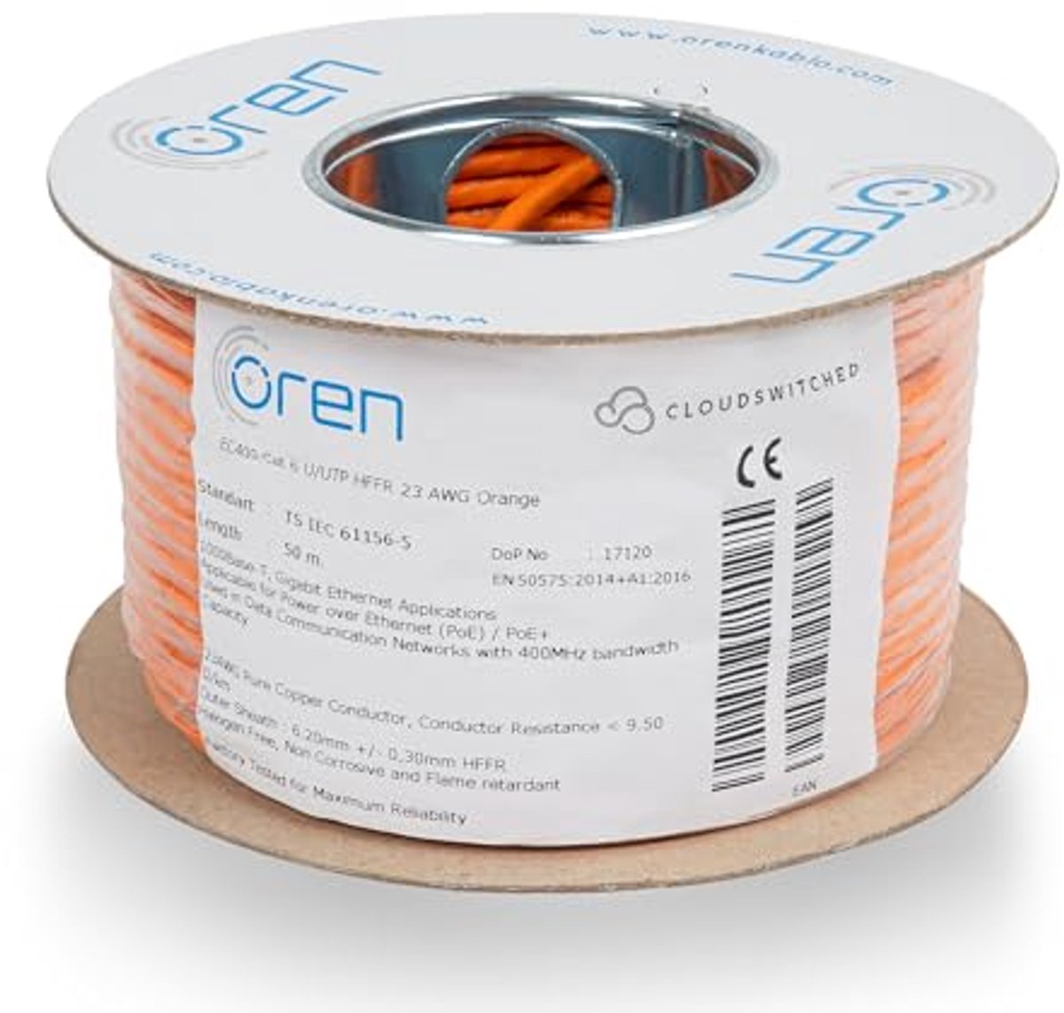 50 m CAT6 Outdoor Ethernet Kabel - Directe Begrafenis - Pure Koperen Draad - 400 MHz Bandbreedte UTP Internet LAN Netwerkkabel - Halogeenvrij, Corrosiebestendig - Gigabit
