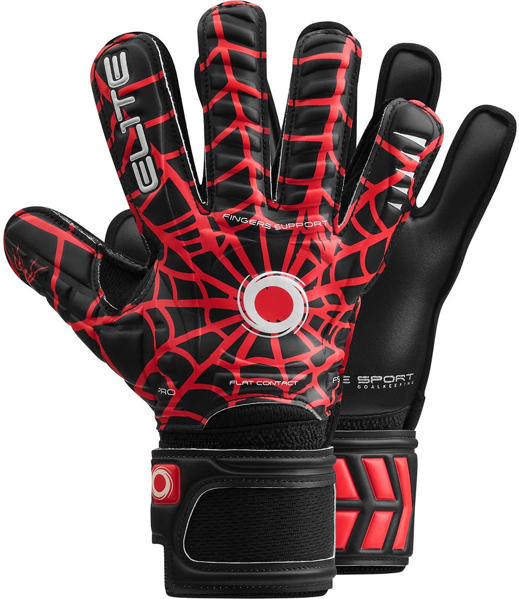 Elite Sport Spider Keepershandschoenen Kinderen - Zwart / Rood | Maat: 4