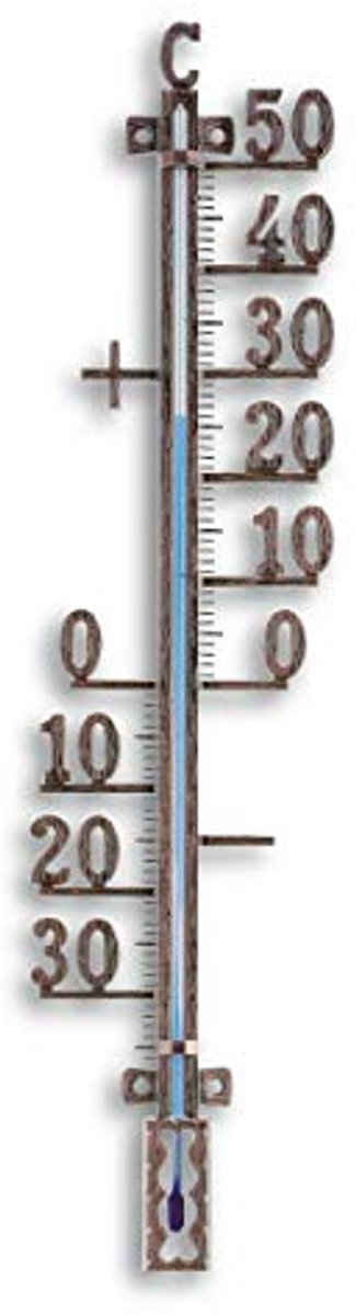Buiten thermometer van metaal - Zwart