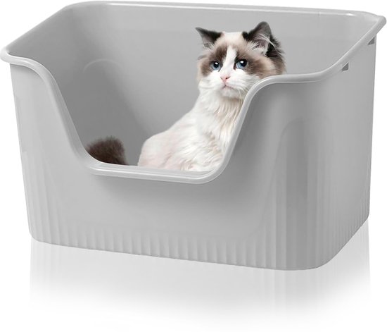 Iris Ohyama Kattenbak XL Open ? Grote Zonder Deksel, Hoge Randen Eenvoudig Schoon Te Maken Antispat Voor Katten Kittens En Meerdere Bpa Vrij 1815458365