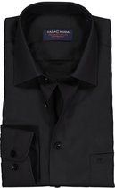 CASA MODA comfort fit overhemd - mouwlengte 72 cm - zwart - Strijkvrij - Boordmaat: 45