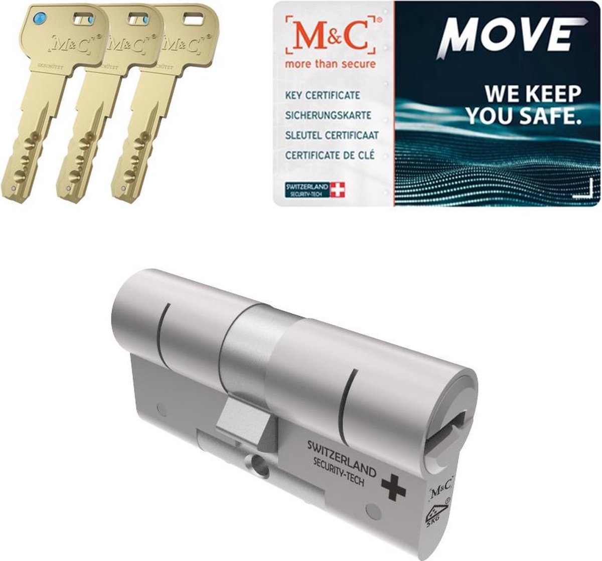 M&C Move - Cilinderslot - SKG*** - 32x32 mm deurslot - Politiekeurmerk  Veilig Wonen -... | bol.com
