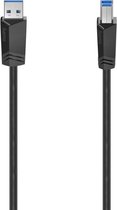 Hama USB-kabel USB 3.2 Gen1 (USB 3.0 / USB 3.1 Gen1) USB-A stekker, USB-B stekker 1.50 m Zwart 00200625