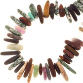 Natuursteen Frosted Mix Color (12 - 22 x 4 - 6mm) 85 stuks