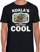 Dieren koalaberen t-shirt zwart heren - koalas are serious cool shirt - cadeau t-shirt koala/ koalaberen liefhebber 2XL