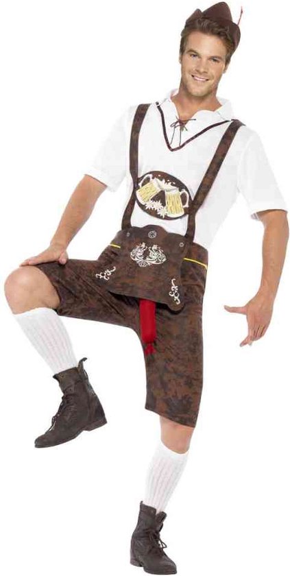 Grappig Oktoberfest Beiers Lederhosen kostuum voor mannen  |
