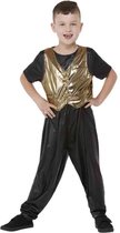 Smiffy's - MC Hammer Kostuum - Hammer Man Jaren 80 Popster - Jongen - Zwart, Goud - Small - Carnavalskleding - Verkleedkleding