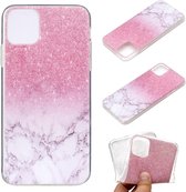 iPhone 12 mini - hoes, cover, case - TPU - Marmer roze