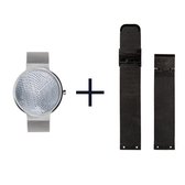 Dresselberg RILEY zilveren kast / twee bandjes: zilveren + zwart
