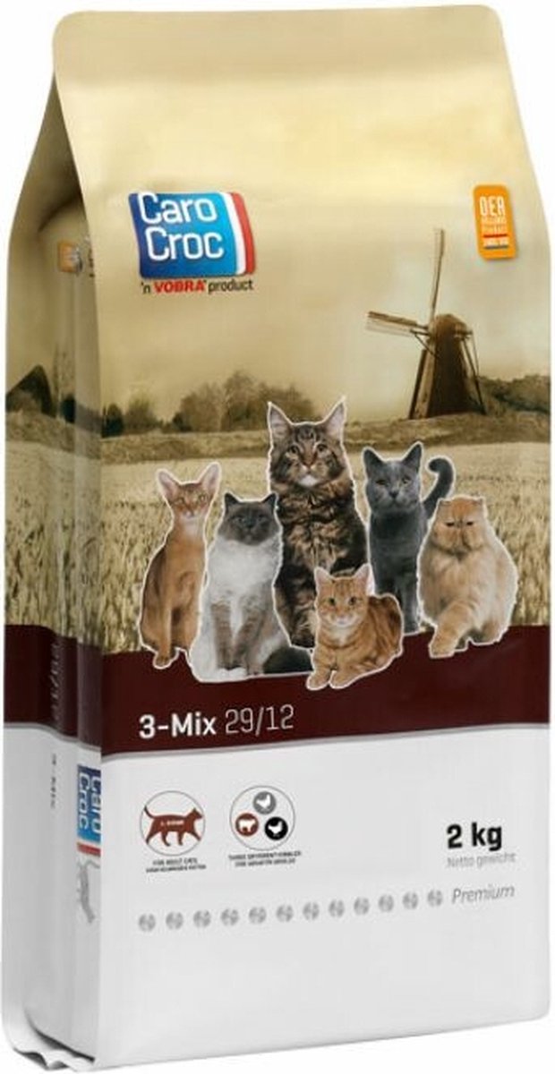 Carocroc Kat 3-Mix - Kattenvoer - 2 kg | bol.com