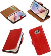 Wicked Narwal | Premium PU Leder bookstyle / book case/ wallet case voor Samsung Galaxy S7 Plus G938F Rood