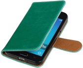 Wicked Narwal | Premium TPU PU Leder bookstyle / book case/ wallet case voor Samsung Galaxy E5 Groen