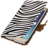 Wicked Narwal | Zebra bookstyle / book case/ wallet case Hoes voor Samsung Galaxy J2 (2016 ) J210F Wit