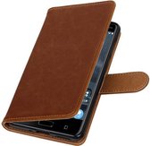 Wicked Narwal | Pull-UP bookstyle / book case/ wallet case Hoes voor Nokia 5 Bruin