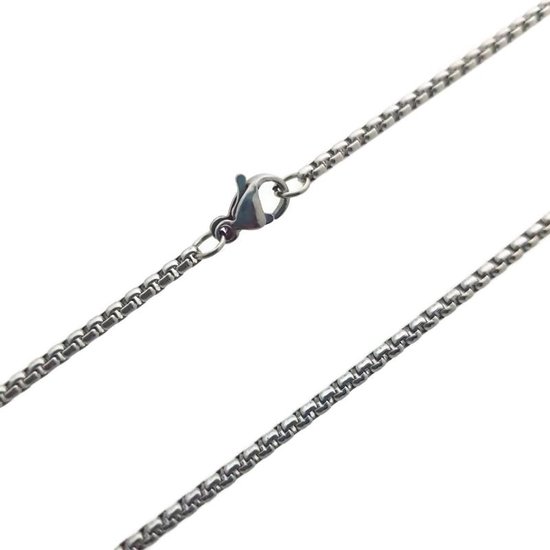 Jasseron ketting-45cm-2.5mm-staal-zilver-heren-dames