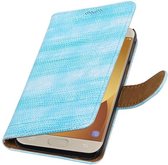 Wicked Narwal | Lizard bookstyle / book case/ wallet case Hoes voor Samsung Galaxy J5 (2017) J530F Turquoise