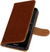 Wicked Narwal | Premium PU Leder bookstyle / book case/ wallet case voor Huawei P Smart Bruin