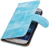 Wicked Narwal | Lizard bookstyle / book case/ wallet case Hoes voor Samsung Galaxy S4 i9500 Turquoise
