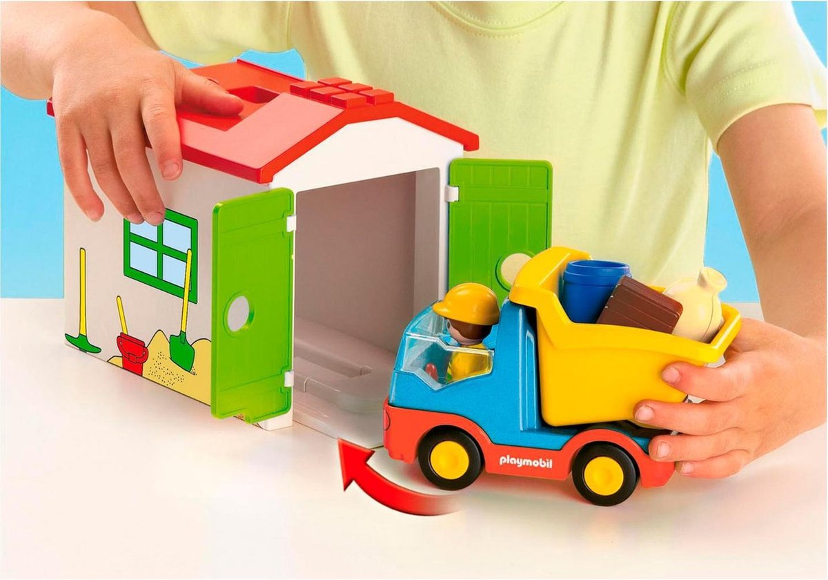 PLAYMOBIL 1.2.3 Werkman met sorteer-garage - 70184 — afbeelding 2