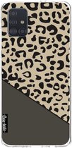 Casetastic Samsung Galaxy A51 (2020) Hoesje - Softcover Hoesje met Design - Leopard Mix Green Print