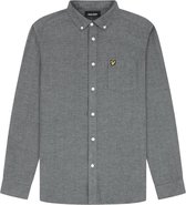 lyle & scott - BRUSHED HERRINGBONE SHIRT - GRIJS