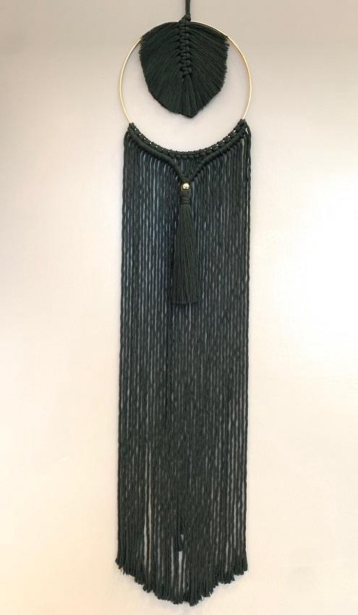 Macrame muur opknoping Defne , home décor, bukuri décor , home droom - 035 - velved groen