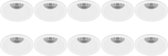 Spot Armatuur 10 Pack - Pragmi Pollon Pro - GU10 Fitting - Inbouw Rond - Mat Wit - Aluminium - Verdiept - Ø82mm - BSE