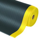 Notrax Airug® Samenstelling van ergonomisch microcellulair vinylschuim met ribbel profiel 90cm x 150cm Zwart/geel