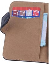 Croco Bookstyle Wallet Case Hoesjes voor Sony Xperia ZR M36H Zwart