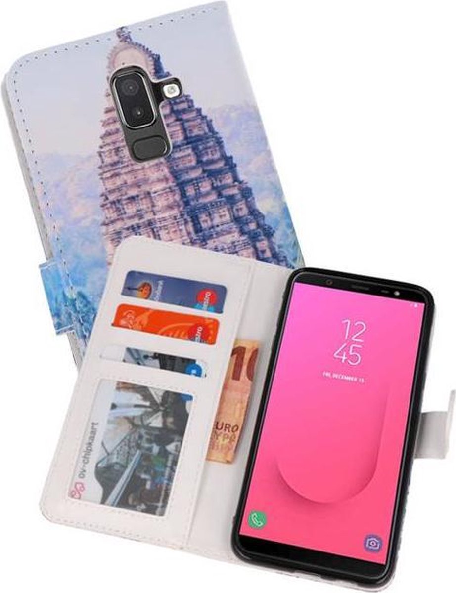 Temple Bookstyle Hoesje Geschikt voor Samsung Galaxy J8